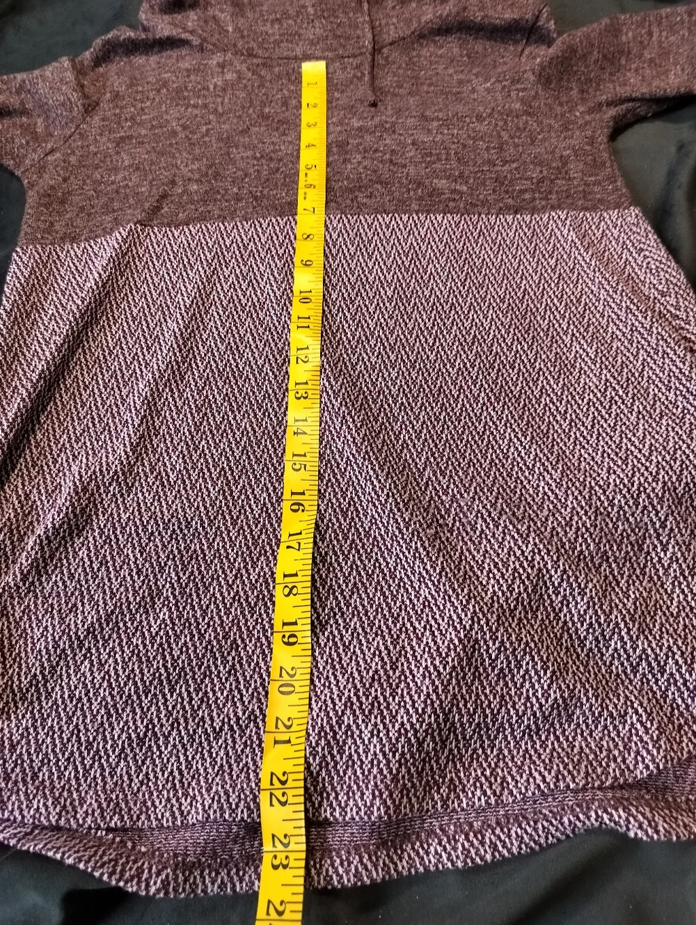 EUC Cozy Stacatto Marled Pink Cowl Neck Sweater with Chevron Block - Medium
